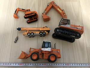 39720 重機 建設車両 ショベルカー クレーン車 ブルドーザー ミニカー HITACHI EXCAVATOR NO618 WHEEL LOADER UHO4 ふそうローボーイK1300