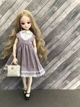 ＊Soran＊ リカちゃん　ピュアニーモ　ハンドメイド　２２cm お洋服セット　ケープコート　ワンピース　バッグ　ベレー帽_画像7