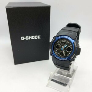 【未使用】 ＣＡＳＩＯ カシオ ＡＷ－５９１－２ＡＪＦ Ｇ－ＳＨＯＣ クオーツ オートＬＥＤライト ４７７８ 黒 青 時計/246