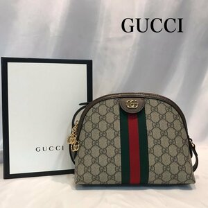 美品 ＧＵＣＣＩ グッチ ４９９６２１ ショルダーバッグ オフィディア ＧＧキャンバス ベージュ エボニー レディース 鞄/252