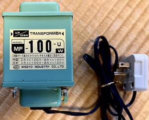 昇圧トランス　　１００V→１２０V　　NISSYO INDUSTRY製　中古