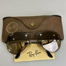 美品!!80s 90s vintage B&L Ray-Ban RB-50 B. メタル2 62㎜ ブラック ティアドロップ USA ビンテージ 廃盤品 アンバーマチック ミラー_画像7