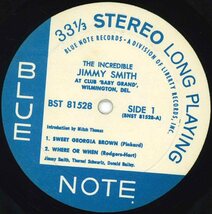 ★BLUE NOTE LP「ジミー・スミス THE INCREDIBLE JIMMY SMITH AT CLUB BABY GRAND WILMINGTON, DEL」BST-81528_画像3