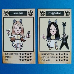 インストアイベント特典　 イラストカード2枚セット　asami / miyako　LOVEBITES 　非売品 