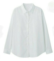 XLサイズ 新品 未使用 2wayオーバーサイズシャツ カシュクール 白シャツ ホワイト 長袖シャツ GU 羽織りにも レディース LLサイズ_画像1