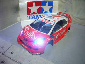 タミヤ 1/10RC トヨタ ガズー レーシング WRT/ヤリス WRC 軽量ボディパーツセット 塗装済み 電飾付き　TT-02 TA-08 TB-05 XV-02