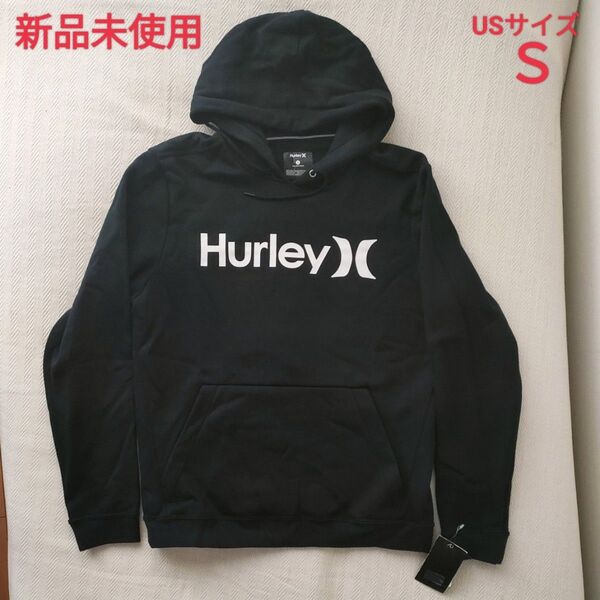 【新品未使用】Hurley ハーレー プルオーバー フーディー スウェットパーカー S(USサイズのため日本M)ブラック レア