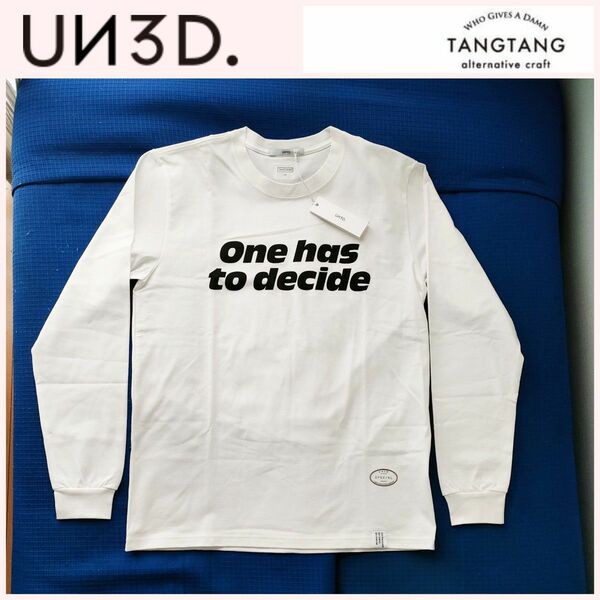 【新品未使用】UN3D.×TANGTANG コラボレーションTシャツ ONE HAS TO DECIDE LONG T 男女兼用