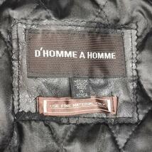 【美品】ドムアオム 『圧倒的高級感』 D'HOMME A HOMME　レザージャケット レザーコート 牛革 キルティング M 黒 ブラック 90s_画像8