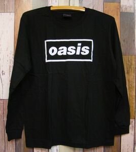 【送料無料】M★長袖★新品ロゴ【Oasis】オアシス★BWT★プリントTシャツ