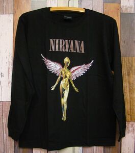 【送料無料】L★長袖★新品インユーテロ【Nirvana】ニルヴァーナ★BWT★バンドTシャツ