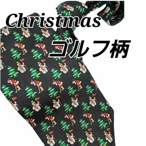 美品　ゴルフ　サンタ　クリスマス　ネクタイ