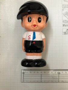 ☆信ちゃん　ソフビニ　人形　レトロ　信用金　美品　貯金箱