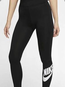 NIKE ウィメンズ レガシー タイツ 黒 ブラックナイキ レギンス トレーニング パンツ スウッシュ ロゴ ガールズ DB3904-010 サイズXL