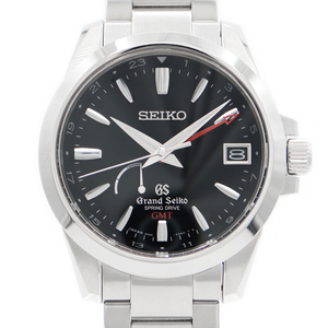 ほぼ新品 SEIKO GS グランドセイコー 9R66-0AE0 SBGE013 GMT パワーリザーブ メンズ 自動巻き スプリングドライブ