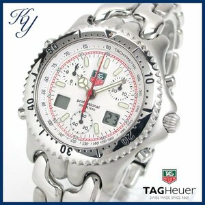 1円～ 3ヶ月保証付き 磨き済み 美品 本物 人気 アンティーク TagHEUER タグホイヤー セル セナモデル S29 クロノ デジアナ メンズ 時計