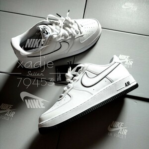 新品 正規品 NIKE ナイキ AIR FORCE1 LOW エアフォース1 ロー 07 白 ホワイト 黒 ブラック 27.5cm US9.5 デュブレ 箱付き