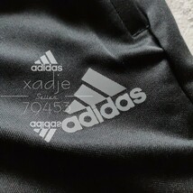 新品 正規品 adidas アディダス 上下セット セットアップ ジャージ 黒 ブラック チャコール 三本ライン 裾ファスナー付き XO 2XL_画像8