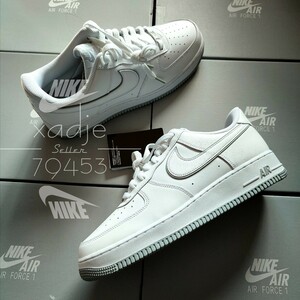 新品 正規品 NIKE ナイキ AIR FORCE1 LOW エアフォース1 ロー 07 白 ホワイト 灰 グレー 28.5cm US10.5 デュブレ 箱付き