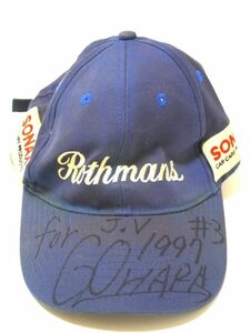 ▽♪ Rothmans ロスマンズ ウィリアムズ ルノー サイン入り キャップ/帽子 紺