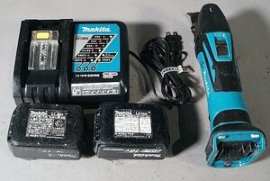 ◎ makita マキタ 充電式マルチツール 充電器 100V DC18RC バッテリー 2個 BL1850 BL1860B ※ジャンク品 TM50D