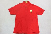 ▽♪ Ferrari フェラーリ Ferrariフェラーリ F1 半袖ポロシャツ レッド M_画像1