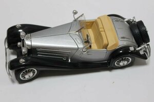 ▽ジャンク burago ブラーゴ 1/20 MERCEDES BENZメルセデスベンツ 500 K ROADSTERロードスター(1936) ブラック/シルバー※本体のみ