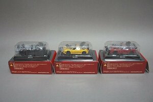 KYOSHO 京商 1/64 フェラーリ ミニカーコレクション Ⅳ FERRARI 360 GTC 黒 赤 黄 3点セット サークルKサンクス限定