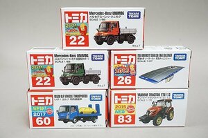 TOMICA トミカ いすゞ エルフ 車両運搬車 / メルセデスベンツ ウニモグ / ヤンマー トラクター YT5113 など5点セット