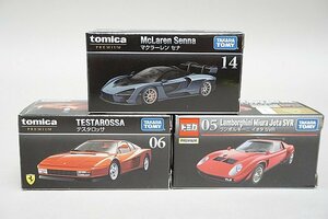 TOMICA トミカプレミアム No.6 フェラーリ テスタロッサ / No.14 マクラーレン セナ / No.05 ランボルギーニ イオタ SVR 3点セット