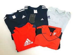 ▽♪ adidas アディダス トレーニングウエア 長袖Tシャツ 半袖Tシャツ タンクトップ など5点セット 赤・紺・グレー S・M