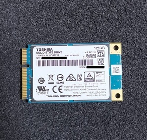 産業用 TOSHIBA MLC SSD 128GB THNSNJ128GMCU mSATA ((定形外無料・動作品・9枚限定！))