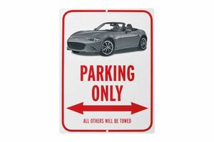  новый товар гараж .![ бесплатная доставка ] Mazda ND Roadster парковка автограф steel табличка PARKING ONLY серый ND5RC meteor gray mica 