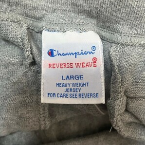 Champion チャンピオン リバースウィーブ  ワンポイントロゴマークワッペン付き スウェットパンツ サルエルパンツ グレー サイズLの画像5