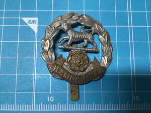 イギリス軍　部隊章　80 ロイヤルハンプシャー連隊　士官用　第二次世界大戦実物　　帽章