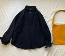 THE SMOCK SHOP スモックショップ ウール丸襟プルオーバーシャツ _画像3