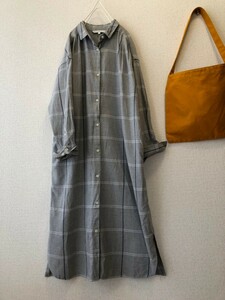 LILASIC リラシク コットンレーヨンネルシャツワンピース M