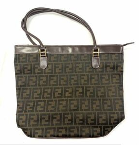 ★おすすめ★Fendi フェンディー ズッカ柄 トートバック ブラウン系 ブランドバッグ キャンバス　RSKO1113-3