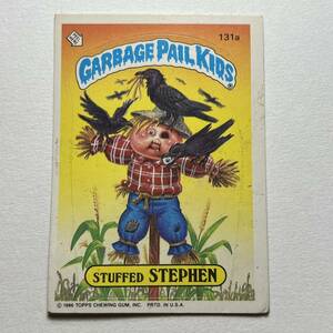 1986 TOPPS garbage pail kids ガーベッジペイルキッズ 131a STUFFED STEPHEN 検索 アメトイ ホラー ビンテージ ぶきみくん