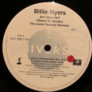 Billie Myers / Am I Here Yet? (Return To Sender) The Junior Vasquez Remixes