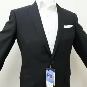 新品 THE SUIT COMPANY 2ボタンブラックシャドーストライプスーツ(165cm-8Drop)スーツセレクト｜156