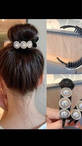 韓国パールへアクリップ ヘアアクセサリーヘアアレンジまとめ髪