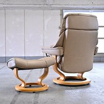 EKORNES 35万「タンパ」ストレスレスチェア オットマンセット 本革 パーソナル リクライニング 1人掛けソファ エコーネス_画像3