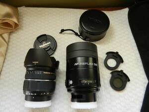 中古実用品　ミノルタ MINOLTA AF REFLEX 500mm F8＋タムロン24-135㎜ αマウントレンズ