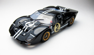 HOスロットカー 新品！AFX メガG＋ 1967 フォード GT40 Mk IIB No.2 ブラック セブリング ショートホイールベース TYCO のコースでも走る！