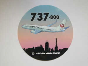 ■JALステッカー　737-800　非売品●未使用■