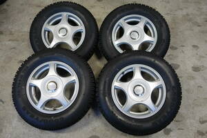 ほぼ新品 ホイール付13×4J 4Hマルチ +42 SX スパイク 155/80 R13 グットイヤー GiCE GRIP 4本 H117