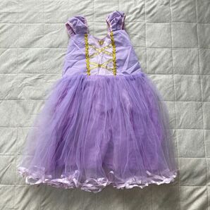 プリンセスドレス　130cm ワンピース ハロウィン 紫　女の子　ラプンツェル風　ディズニー