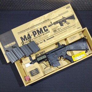 全国送料無料 マルイ電動ガン M4-P.M.C 08 限定商品 連射マガジンx５ レールガード付 バッテリーカバー欠品 箱・取説付属品あり