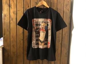 新品★ハーレイクイン　マーゴットロビー　プリントTシャツ【L】★アメリカンコミックス/スーサイドスクワッド/バットマン/映画